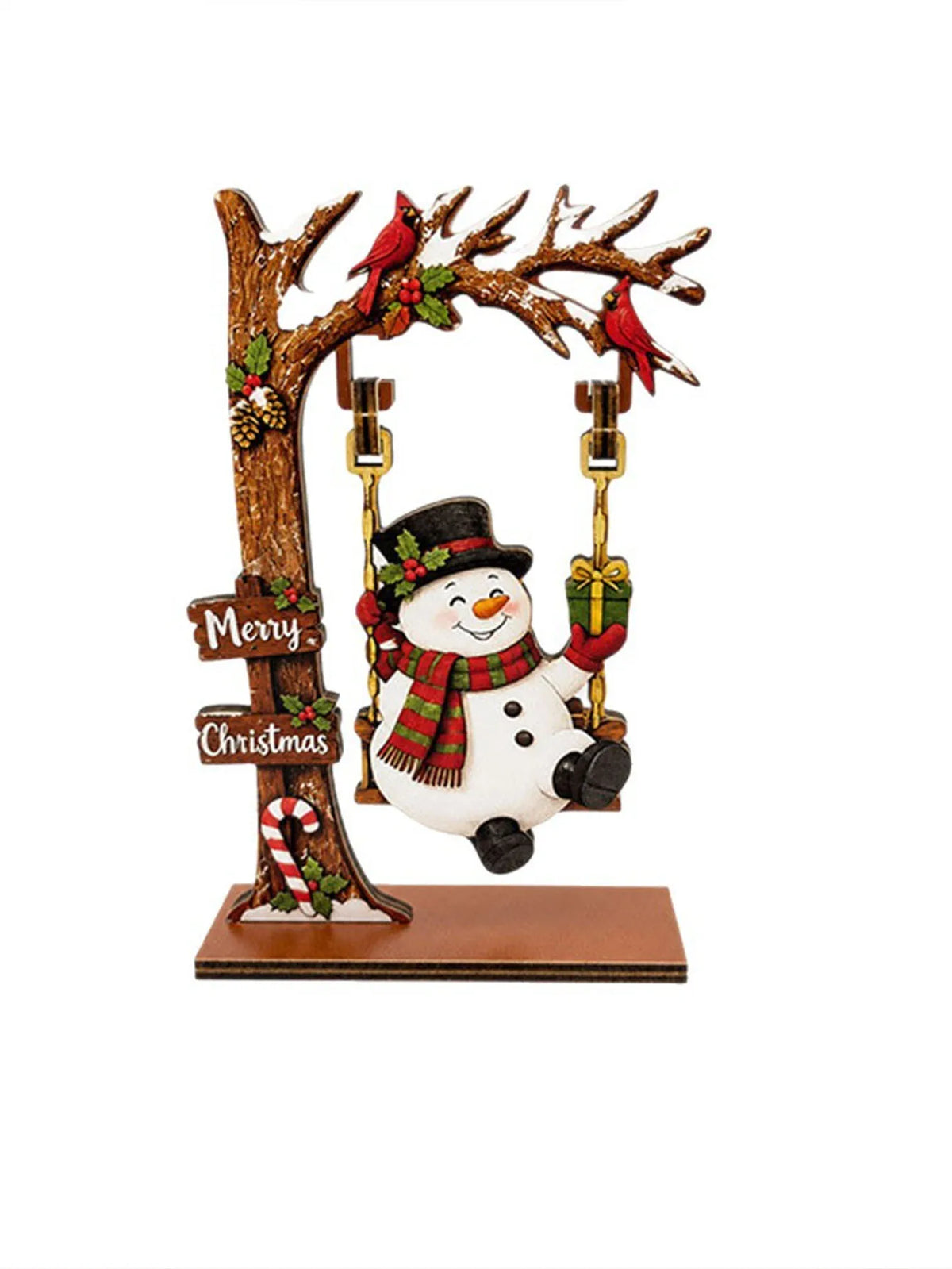 Wooden Christmas Decoration Ornaments, Fun Swing-Themed Christmas Crafts