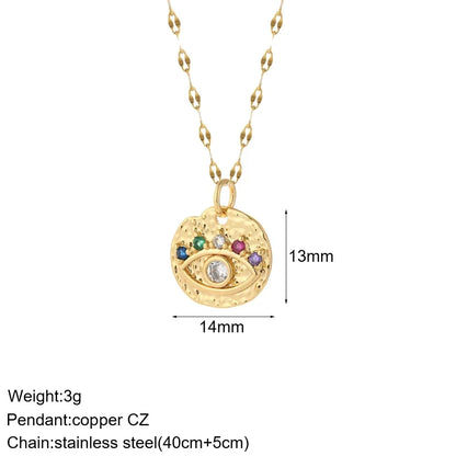 Pendant Woman's Collars Long Stainless Steel Chains Necklace