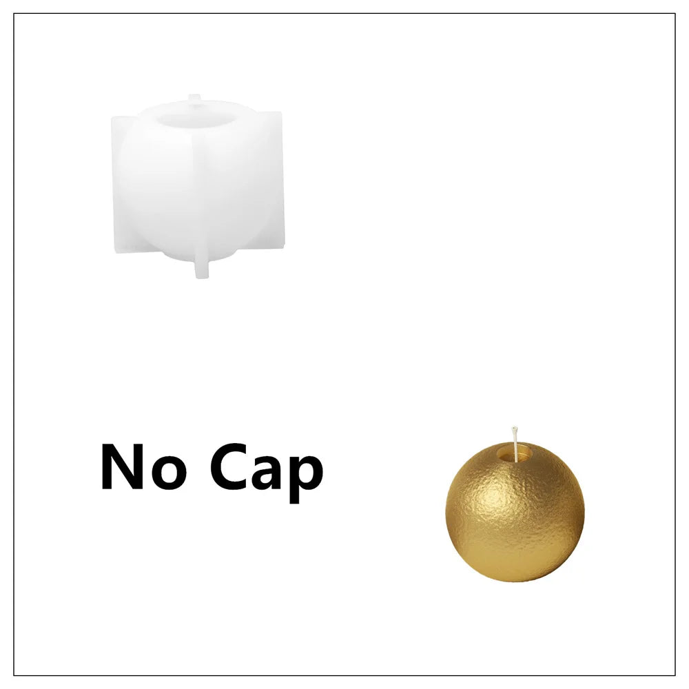 Nicole Christmas Bauble Candle Silicone Mold DIY Scented Candle Making Mould Xmas Gifts Tools