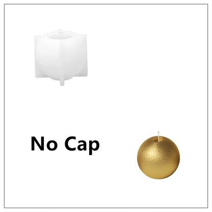 Nicole Christmas Bauble Candle Silicone Mold DIY Scented Candle Making Mould Xmas Gifts Tools