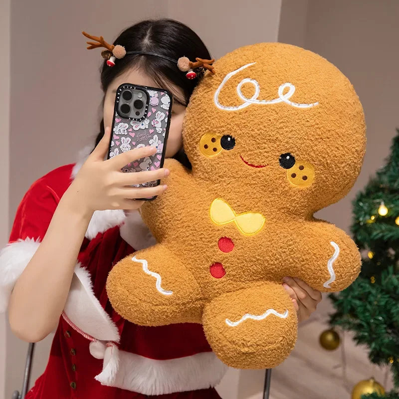 Cute Santa Claus & Elk Snowman Gingerbread Man Plush Toys Stuffed Animal Doll