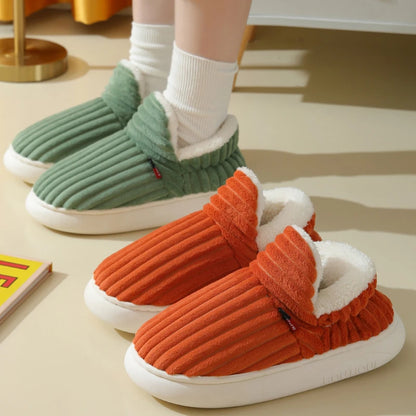 Evshine Winter Soft Sole Fur Slippers for Women & Men