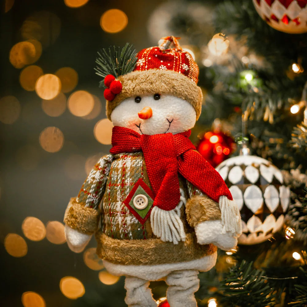 Christmas Decorations supplies trees Old Man Snowman Telescopic Figure