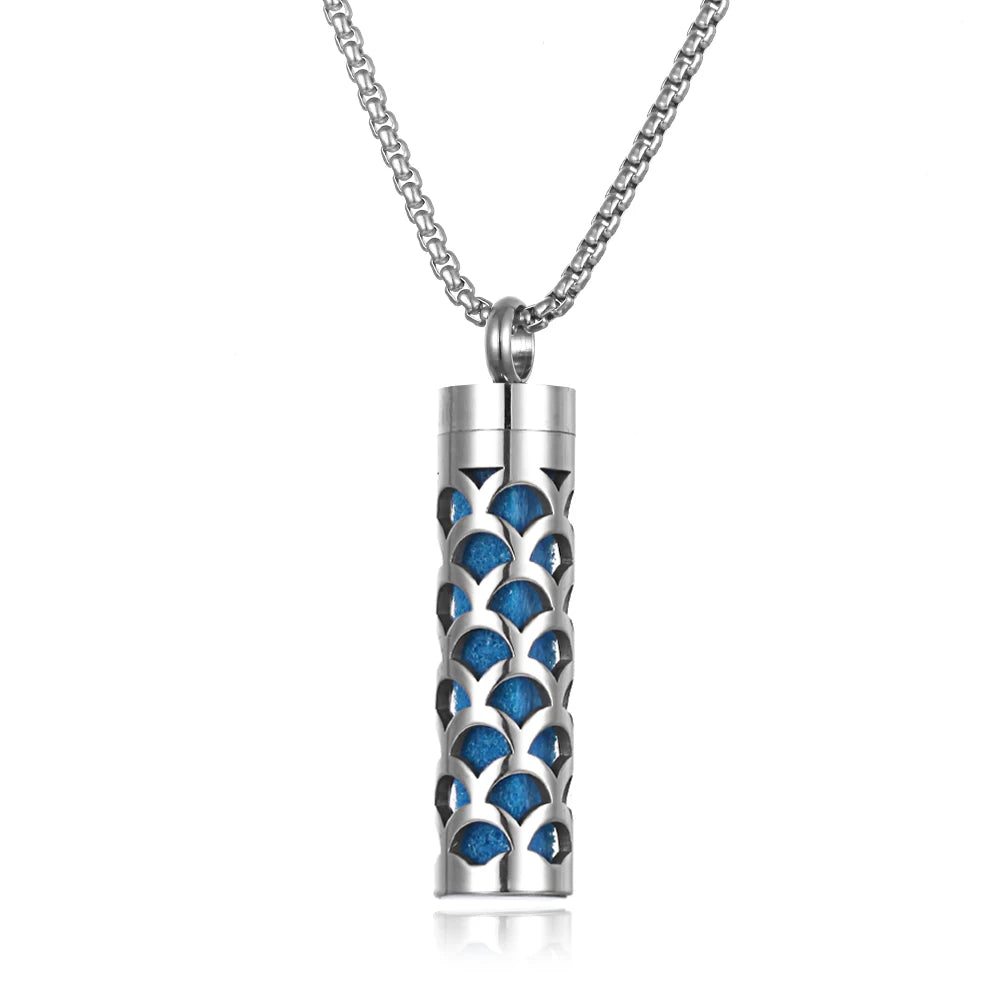Stainless Steel Open Locket Aroma Scent Perfume Necklace