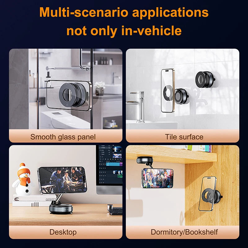 Foldable Design 360° Adjustable Vacuum Car Mount