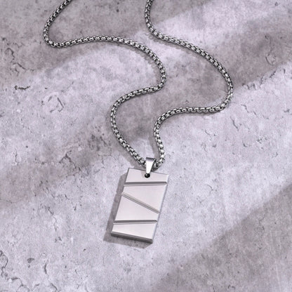 Black Silver Stainless Steel Military Dogtags with Box Chain Gift