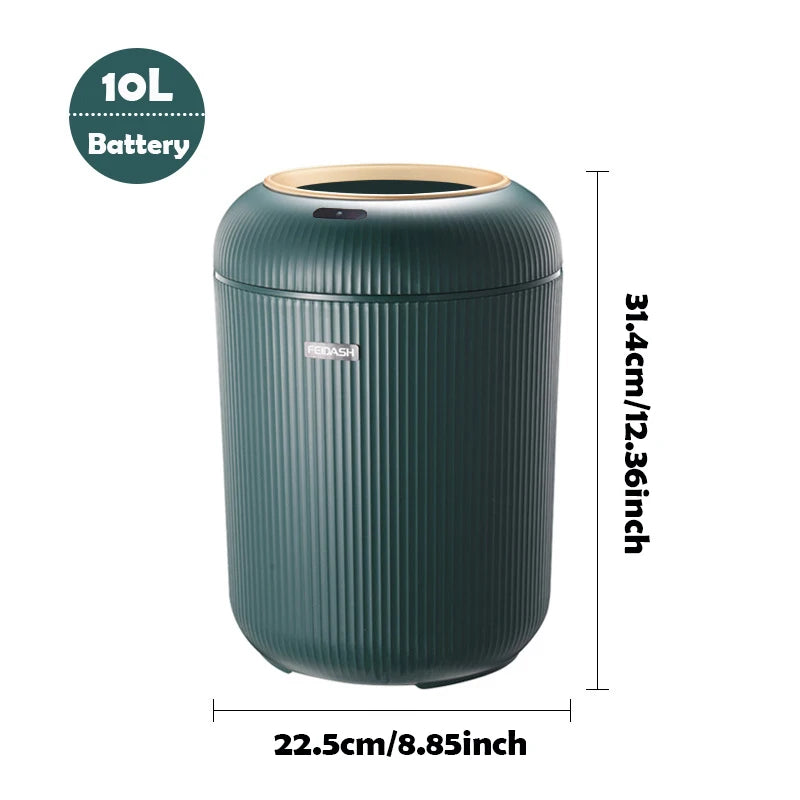 Automatic Trash Can with Lid,  Small Plastic Smart Trash Can,