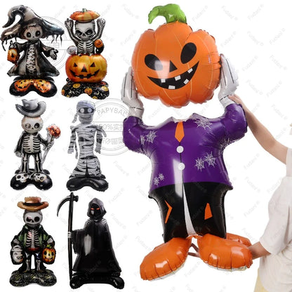 Halloween Balloon Giant Ghost Pumpkin Skull Castle Aluminum Film Standing Balloon