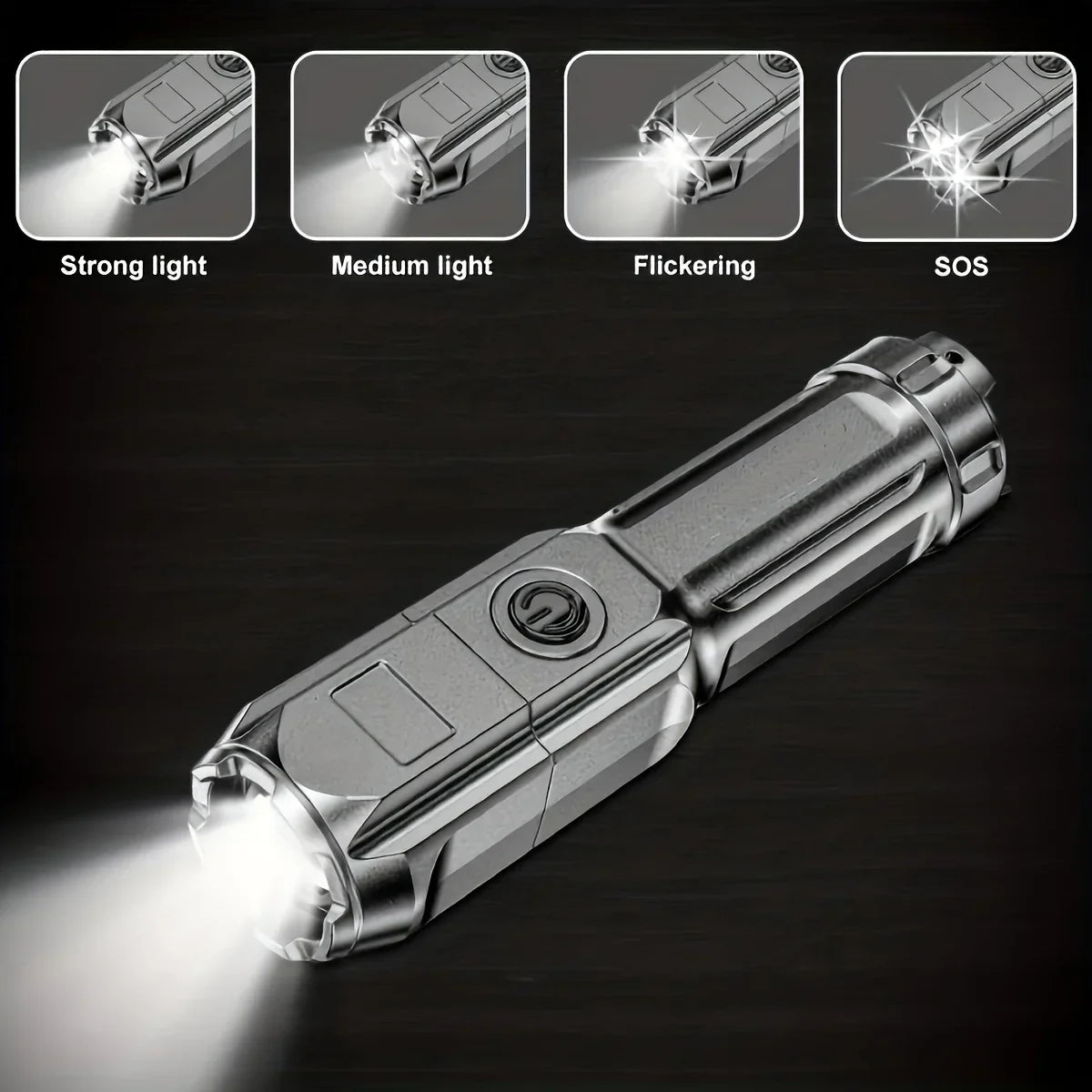 Rechargeable USB Waterproof Zoom Fishing Hunting Camping Torch