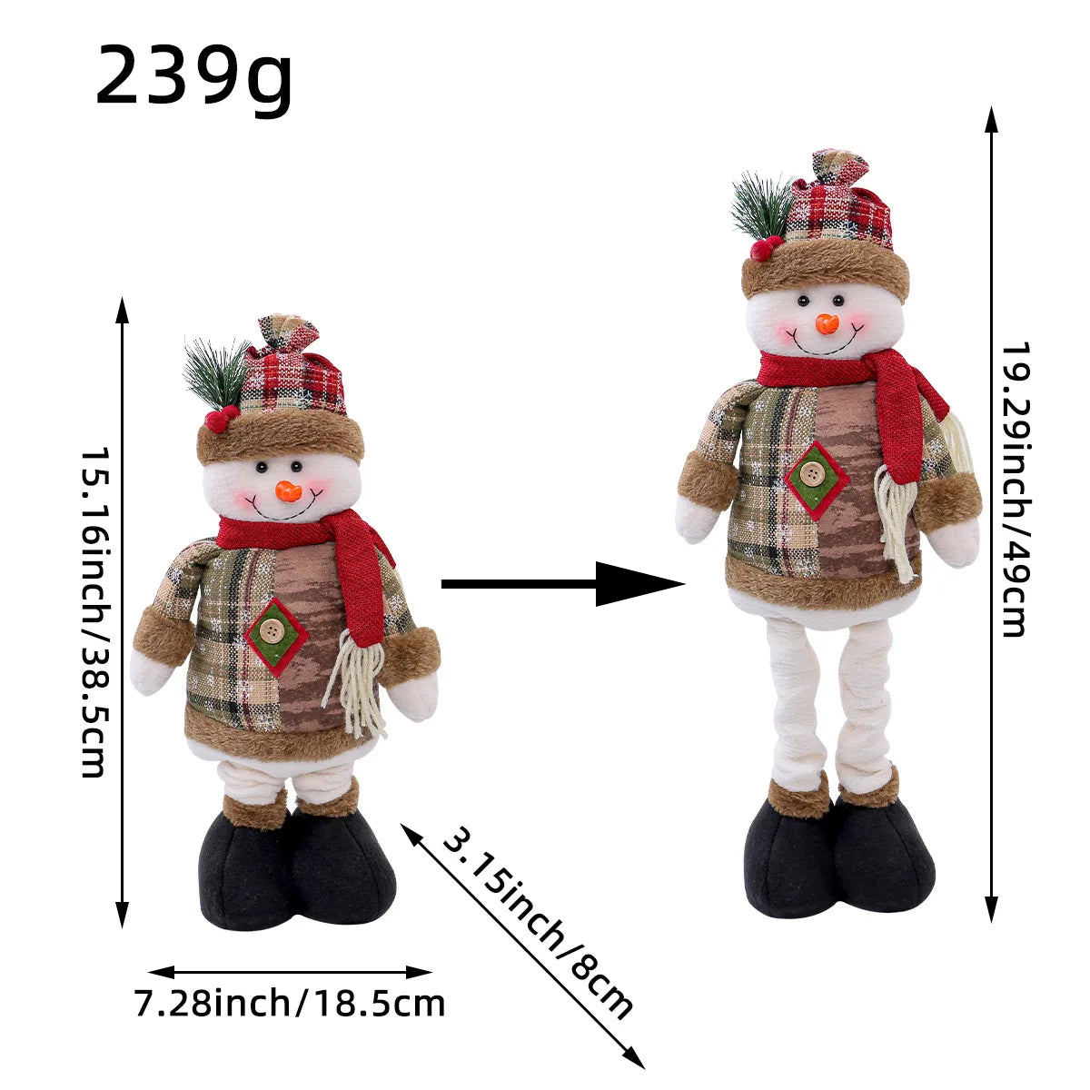 Telescopic Christmas Doll Merry Christmas Decorations