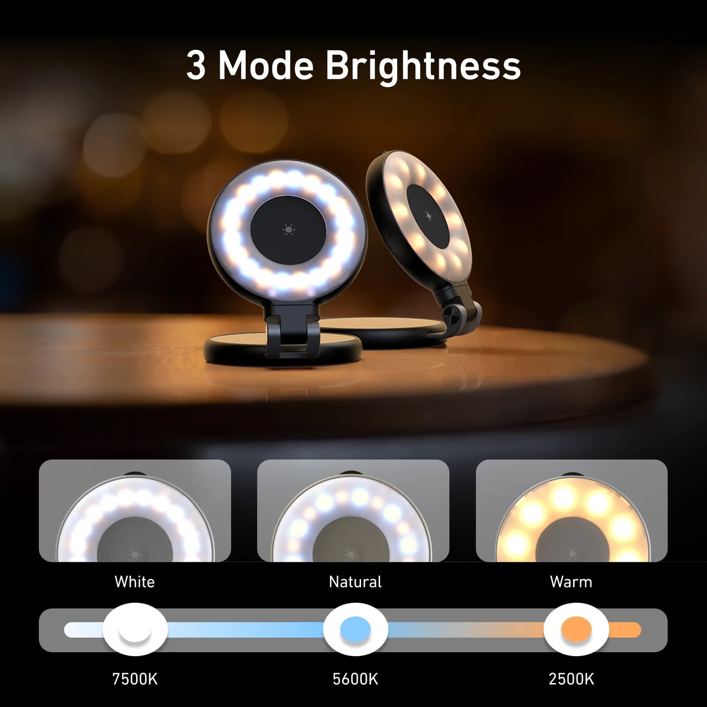 Smartphone Magnetic Fill Light Mini Selfie Light 3 Modes Adjustable Brightness