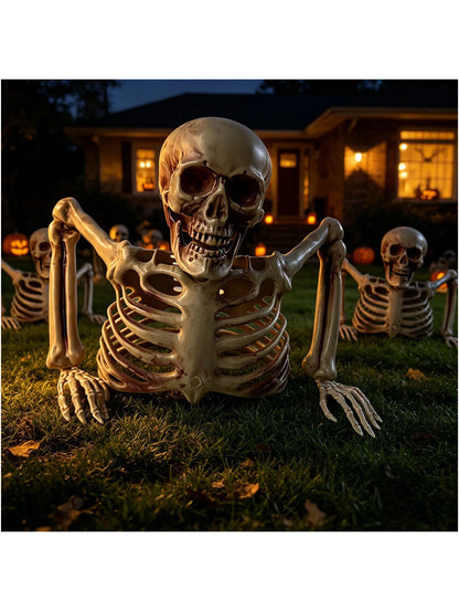 Halloween Half Skeleton Party, Terrifying Scene Decoration, Outdoor and Indoor Escape Room Decoration