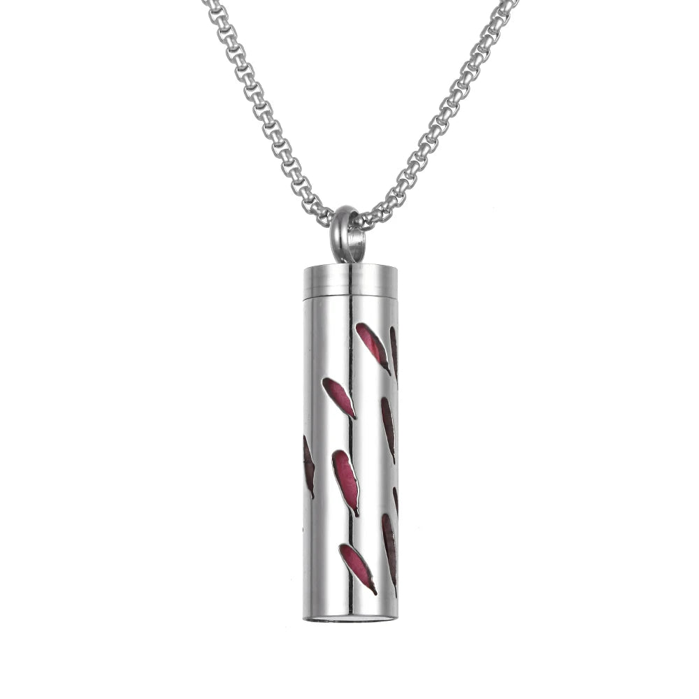 Stainless Steel Open Locket Aroma Scent Perfume Necklace