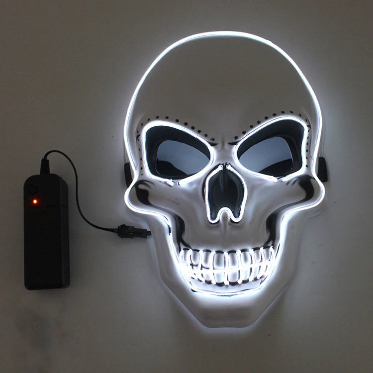 Halloween Horror Skull Mask LED Cold Light Mask LED Halloween Mask Cosplay Mask