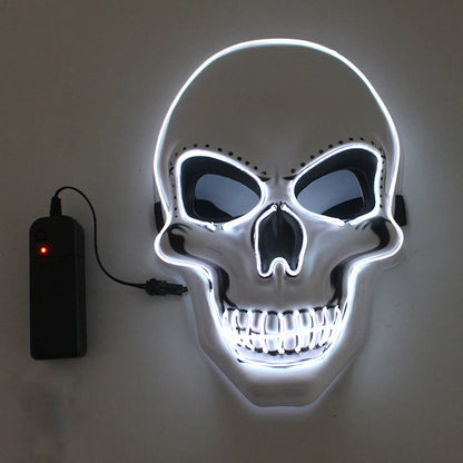Halloween Horror Skull Mask LED Cold Light Mask LED Halloween Mask Cosplay Mask