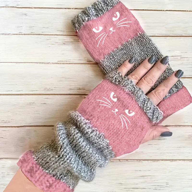 Thermal Winter Fingerless Gloves with Touchscreen