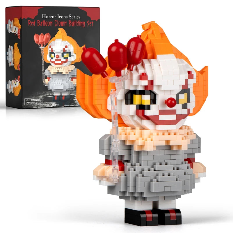 Halloween-themed Halloween building blocks: Handmade death, clowns and horror scenes