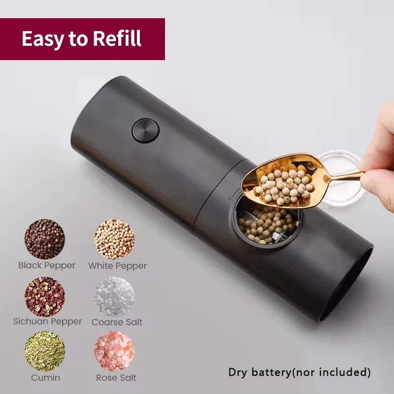 Electric Automatic Salt and Pepper Grinder Set with Led Light
