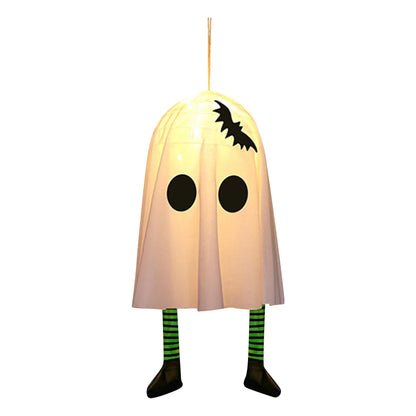 Halloween Glowing White Ghost Hanging Ghosts with Fairy Lights Halloween Outdoor Decoration
