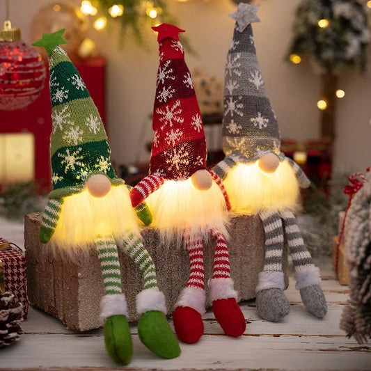 20/30cm LED Faceless Doll Elf Gnome with Lights Christmas Decoration