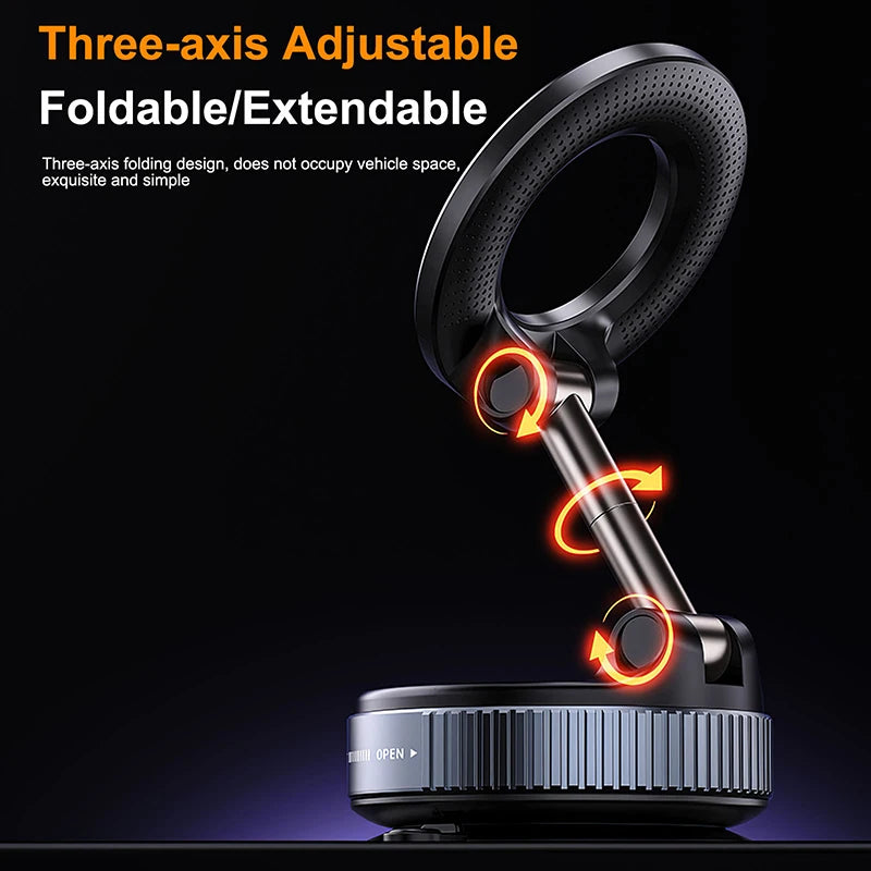 Foldable Design 360° Adjustable Vacuum Car Mount