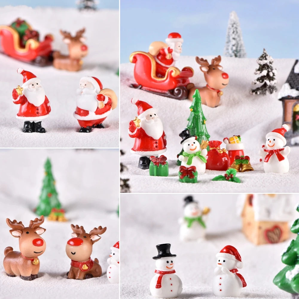 Christmas Resin Elk Santa Claus Ornaments Merry Christmas Decoration