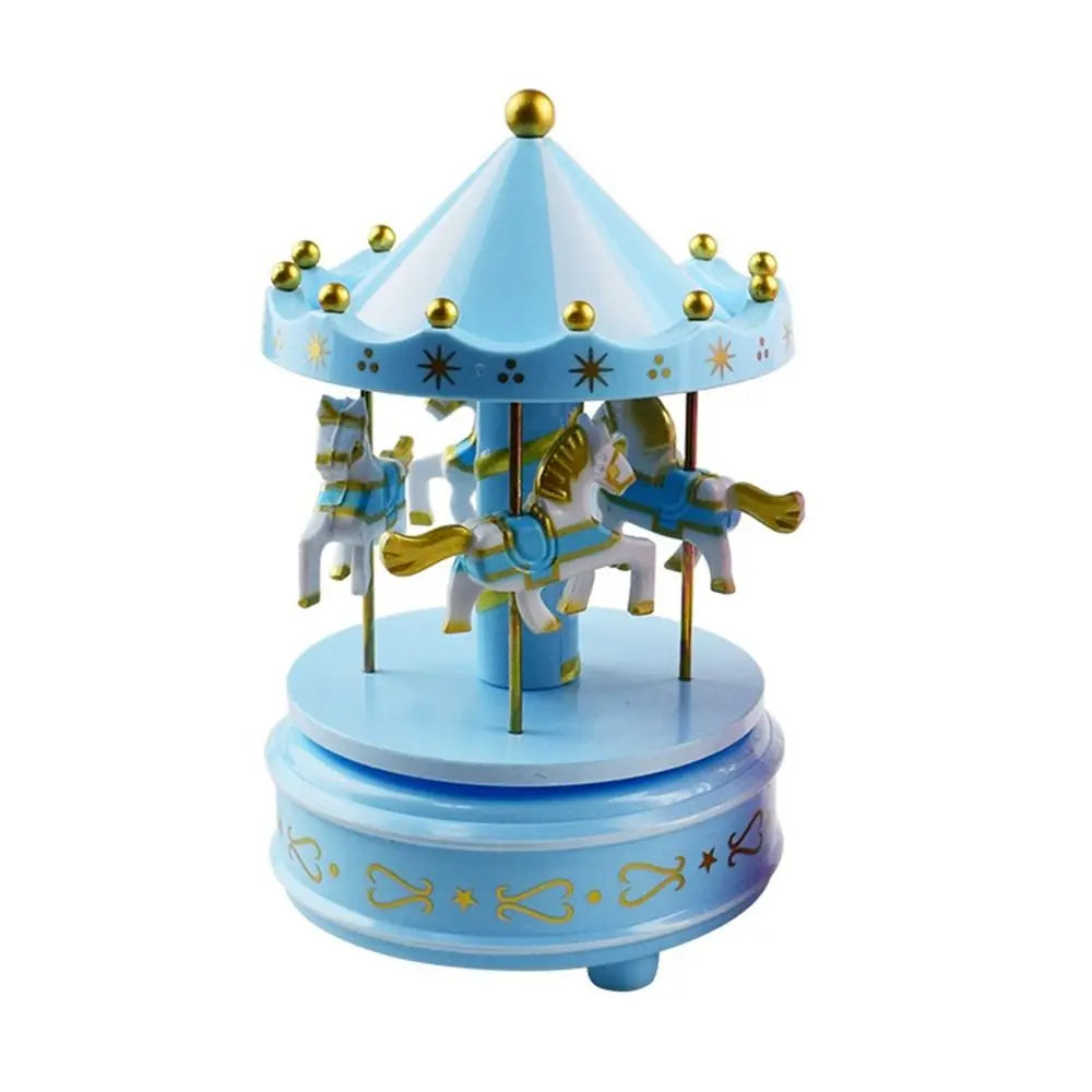 Creative Fantasy Christmas Holiday Decor Carousel Music Box