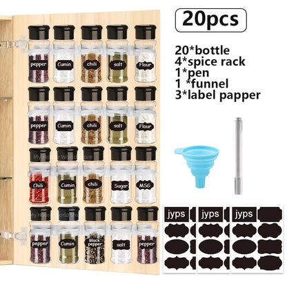 Spices Salt and Pepper Shaker Seasoning Jar spice organizer Plastic Barbecue Condiment Kitchen Gadget Tool