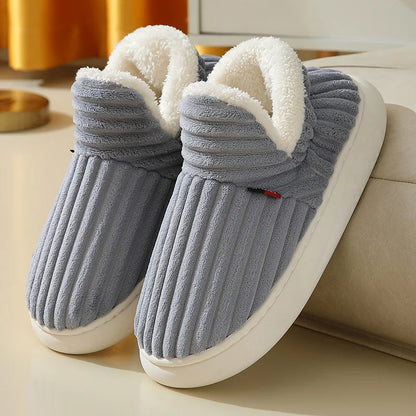 Evshine Winter Soft Sole Fur Slippers for Women & Men