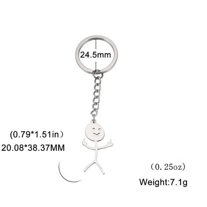 Cute Trendy Keyring for School Bag, Car Keys, Couple Gift