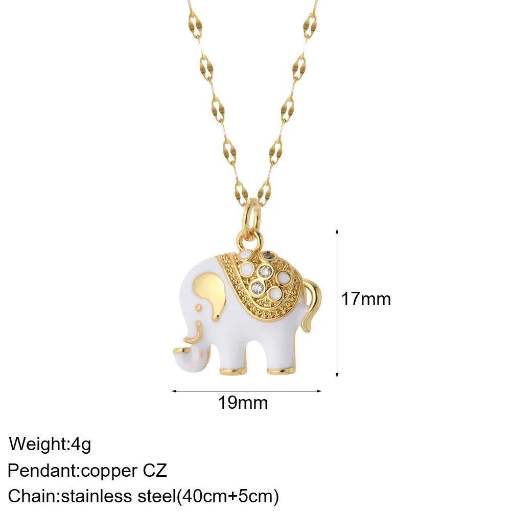 Pendant Woman's Collars Long Stainless Steel Chains Necklace