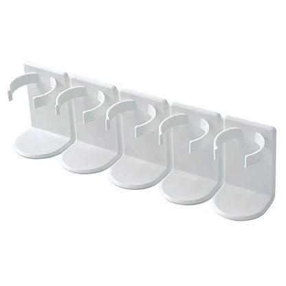 Wall Mounted Spice Bottle Storage Rack Kitchen Seasoning Holder Adhesive Plastic Clip Cabinet Door Spice Jar/Cosmetic Dispenser