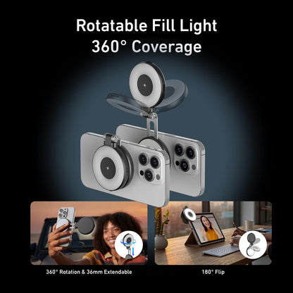 Smartphone Magnetic Fill Light Mini Selfie Light 3 Modes Adjustable Brightness