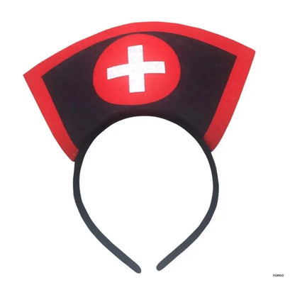 Halloween Nurse Hat Hair Hoop Party  Headband Hairband Headwear Costume