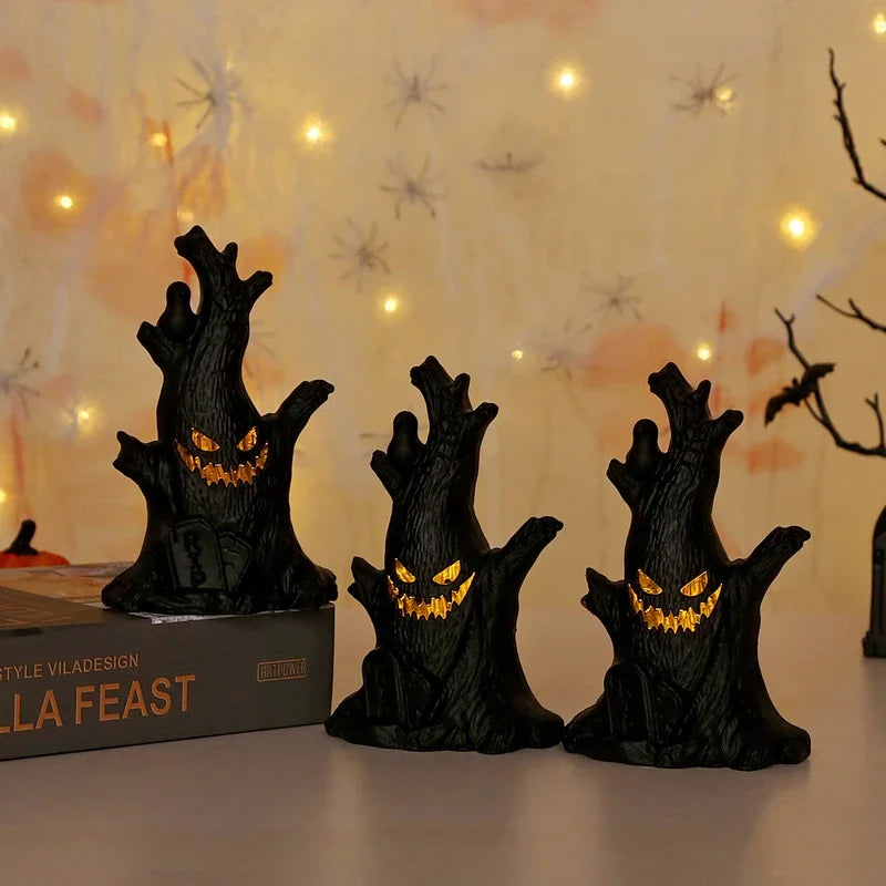 Halloween Decoration Ghost Tree Led Night Glow Ghost Lantern Ghost
