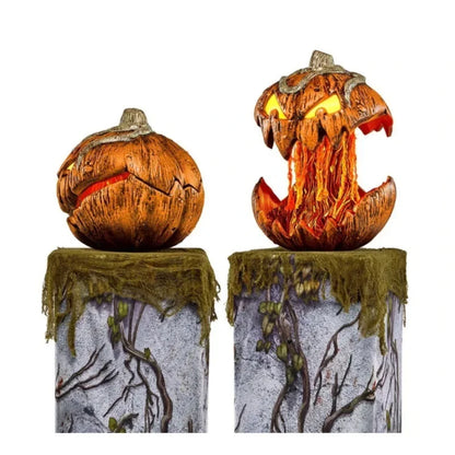 Halloween Pumpkin Animated Decor,Noise Activated Talking and Lifting