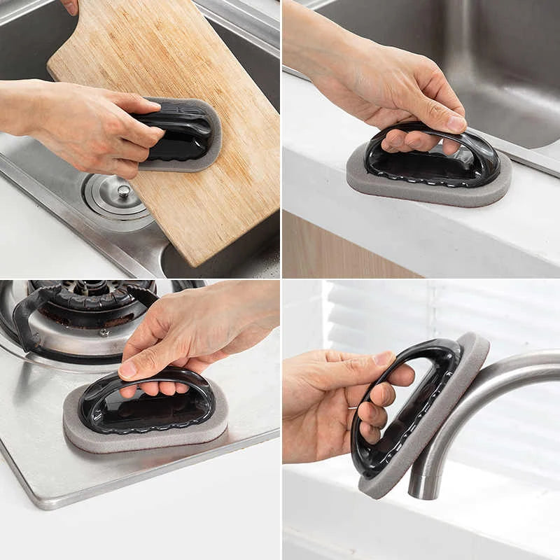 Magic Emery Sponge Brush Wipe Eraser Cleaner Kitchen Bath Rust Strong Decontamination Cleaning Tools