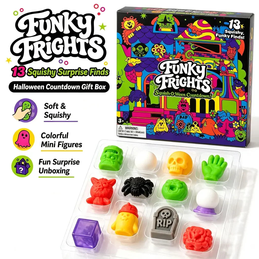 Halloween Advent Calendar 13 Days,Spooky Squishy Slow Rise Stress Relief Countdown Gift Box