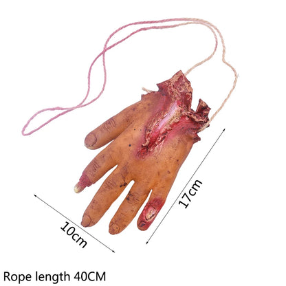 Halloween Horror Hanging Prop Fake Dead Mouse Bat Bloody Hand Feet