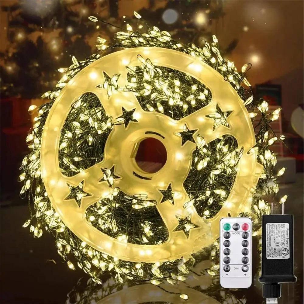 LED Firecracker String Lights EU/US DC Power Remote Control Halloween Garland Fairy Light for Christmas Decoration