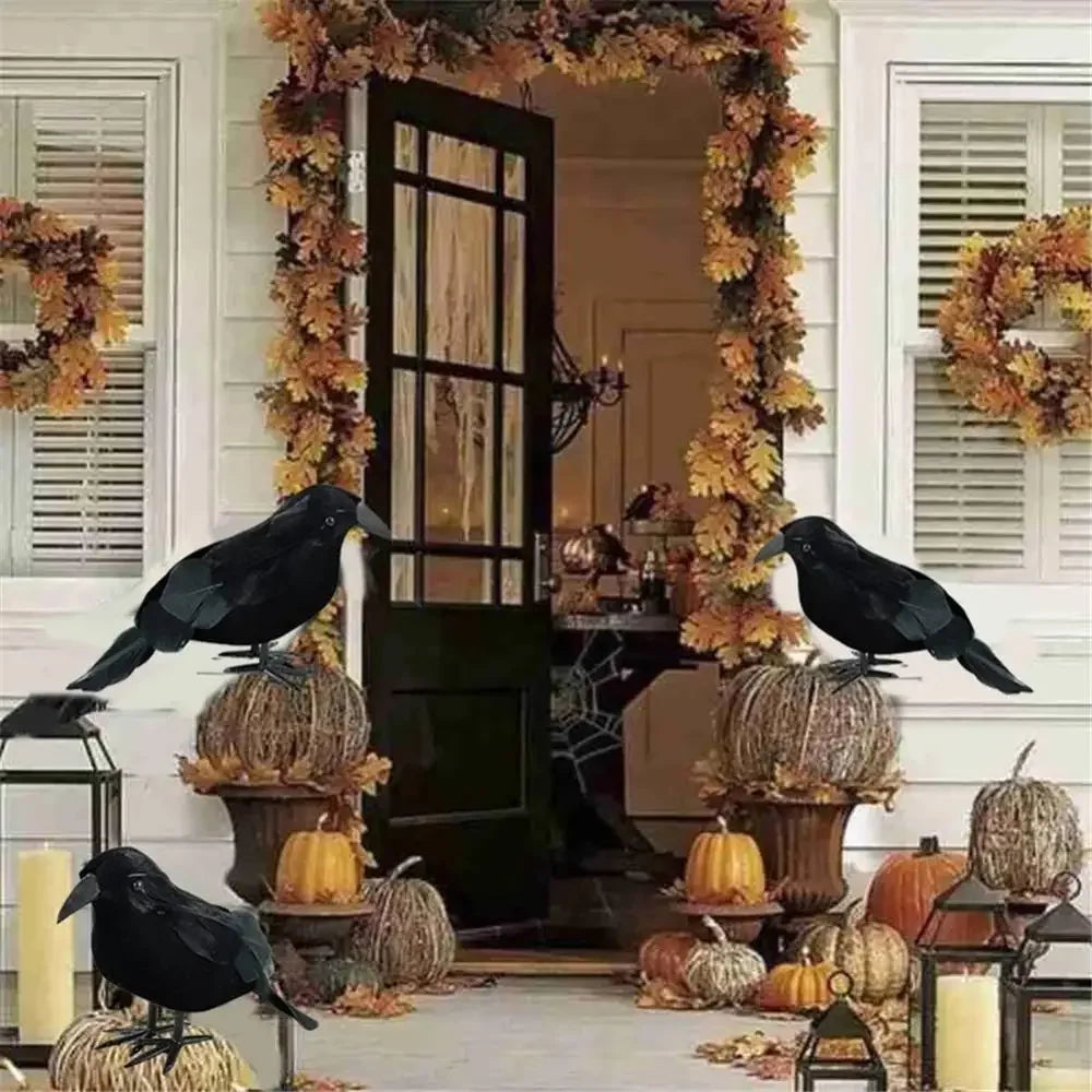 Halloween Decoration Simulation Black Crow Raven Bird Repellent Pest Control Pigeon