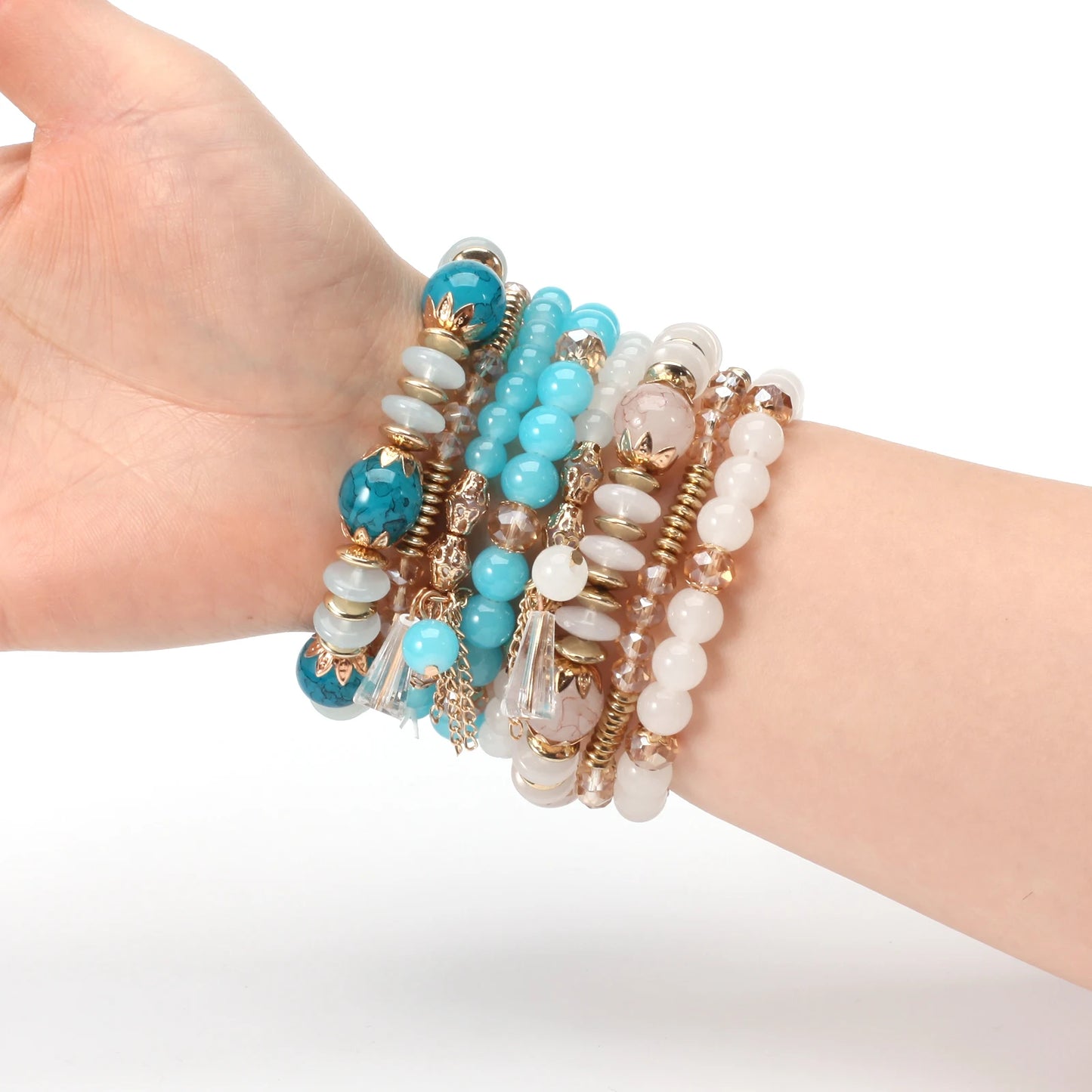 Bohemian Stackable Bead Bracelets for Women