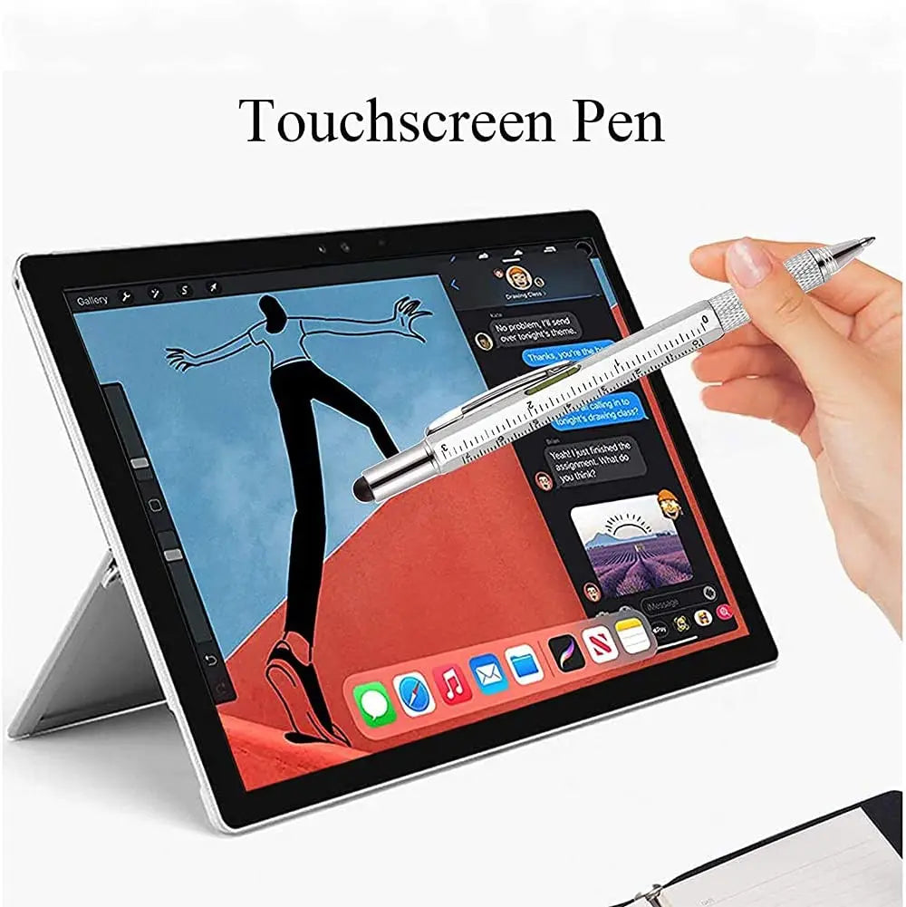 7 in 1 Multifunctional Pen Touch Screen Stylus Capacitive Pen with Screwdriver