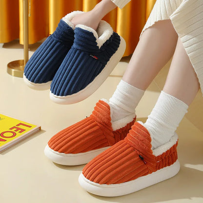 Evshine Winter Soft Sole Fur Slippers for Women & Men