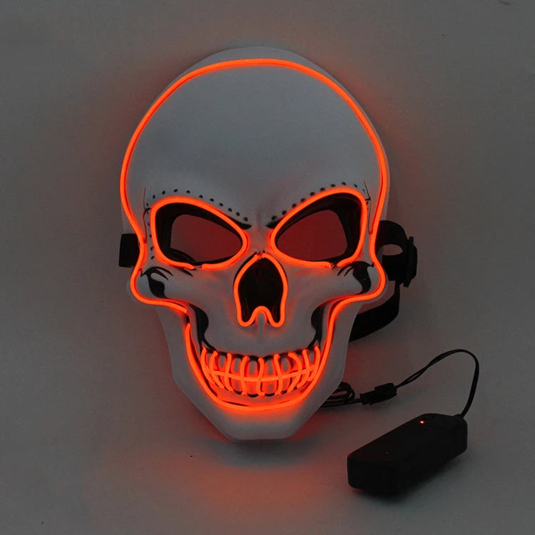 Halloween Horror Skull Mask LED Cold Light Mask LED Halloween Mask Cosplay Mask