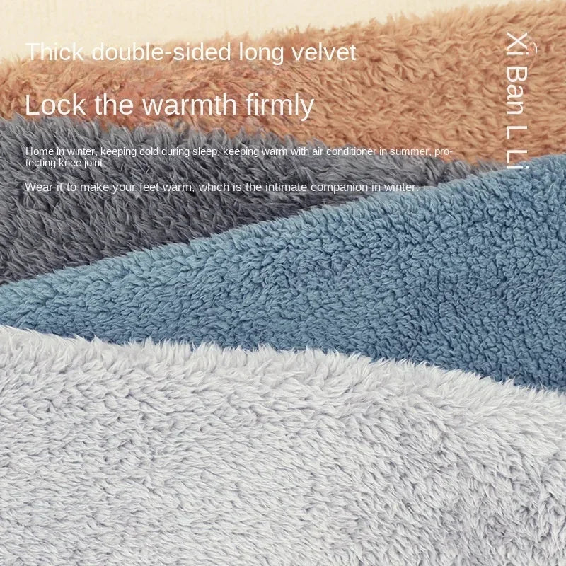 Long Paws Fuzzy Leggings Over Knee Slippers Hairy Stockings