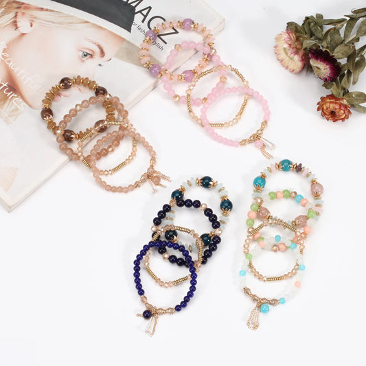 Bohemian Stackable Bead Bracelets for Women