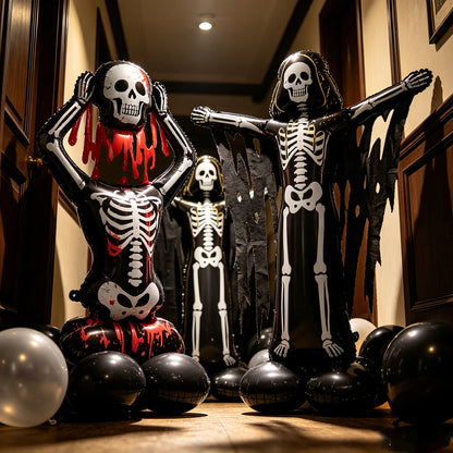 Halloween Party Foil Balloon Set Trick Treating Haunted House Decoration