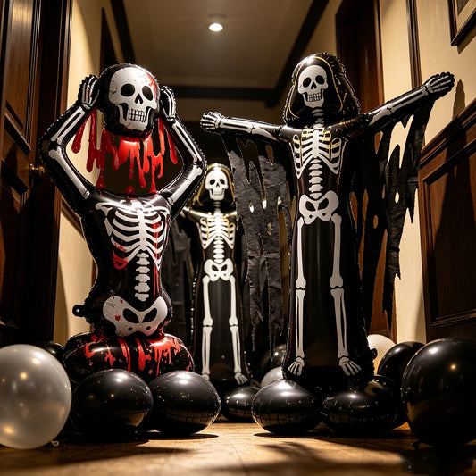 Halloween Party Foil Balloon Set Trick Treating Haunted House Decoration