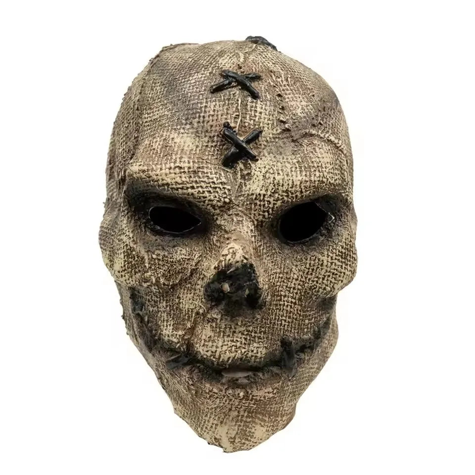 Halloween Horror Killer Skull Mask Cosplay Scary Skeleton Haunted House Outdoor Bar Latex Helmet